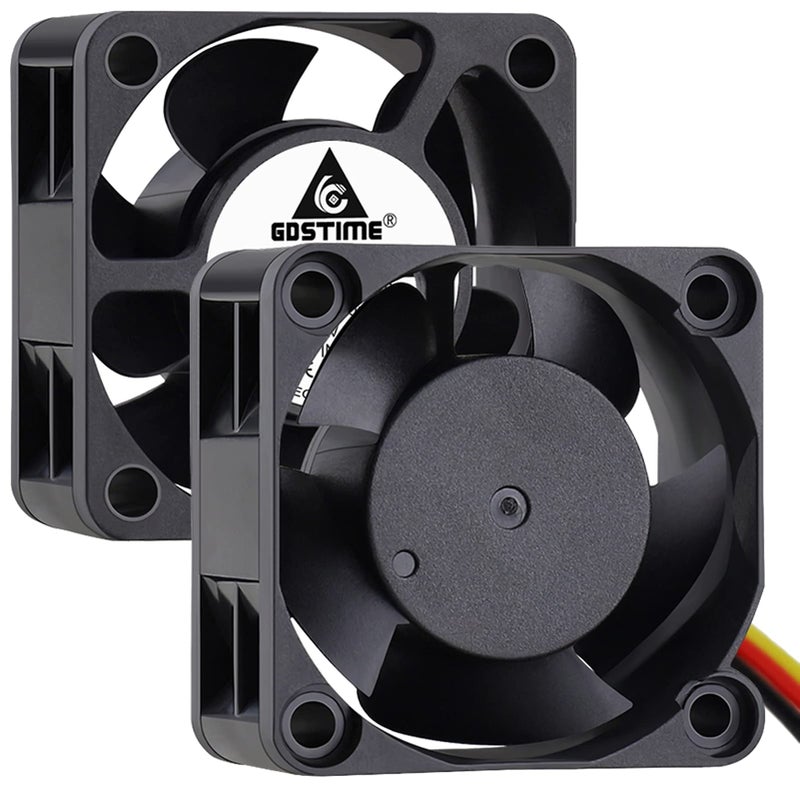 GDSTIME 40mm Fan, 12V 3Pin Fan, 40mm x 40mm x 20mm 4020 0.1A Brushless CPU Cooler - Image 1